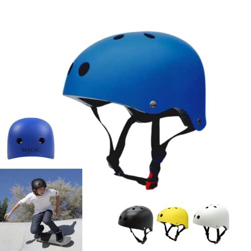Capacete para patinagem, skates, bicicleta, scooter, patinete. Capacete desportivo unisexo para adultos com forro removível. MAGIC SELECT - Capacetes de skate - patinagem, skates, bicicleta, scooter, forro removível