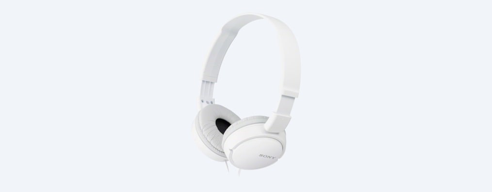 Auscultadores Com fio SONY MDR-ZX110WSP (On Ear - Microfone - Branco) Sony - Fones de ouvido e headsets - on ear, microfone, branco
