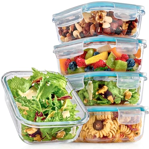 Conjunto de recipientes herméticos PRAKNU Niboline GmbH - Recipientes de armazenamento de alimentos - vidro, 6,5 litros, tampas, 4 recipientes