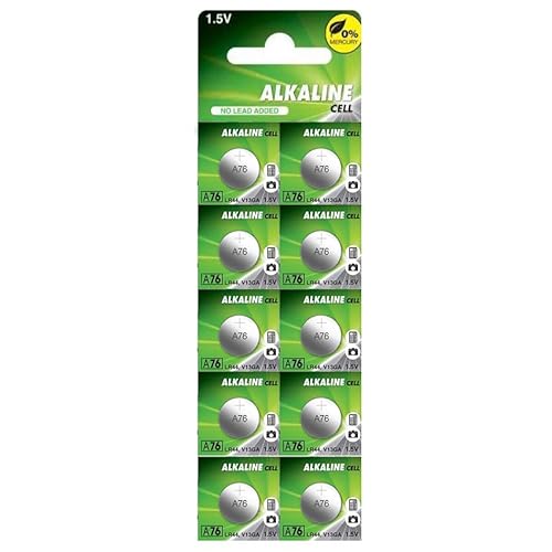 Pilha Alcalina Lr44 A76 10 Unidades (Acessório Imagem e Som) Prendeluz - Baterias - 1.5v, alcalino, 6LR44/HR44, 110 mAh