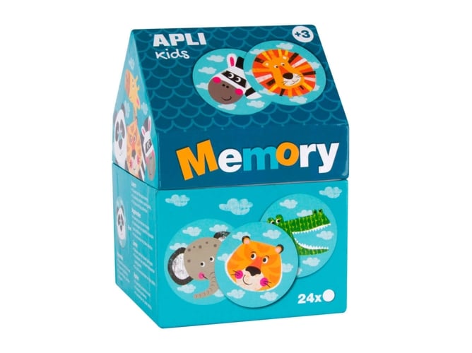 Jogo Didático APLI Jogo de Memória Infantil (Idade Mínima: 3) APLI - Jogos - jogo didático, apli, memória infantil, animais coloridos, divertidos, desenvolvimento da memória