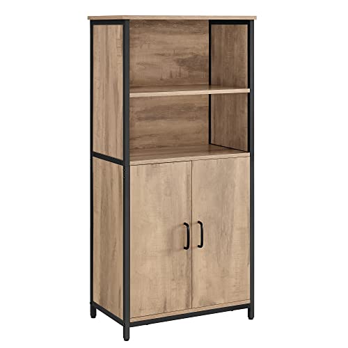 Armário VASAGLE LSC066B50 (Castanho - 58x30.5x137cm) VASAGLE - Conjuntos de móveis - 2 portas, 3 prateleiras, aglomerado, madeira mdf