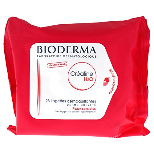 Toalhitas Desmaquilhantes BIODERMA CREALINE H2O (20 unidades) Bioderma - Banho e corpo - desmaquilhantes, 20 unidades, branco e azul