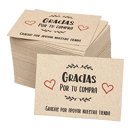 Cartolina Reciclada 100 Gracias Por Tu Compra Trashy World - Cartões de cumprimentos e de nota - reciclada, gratidão, compra