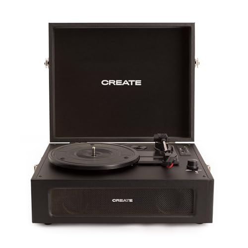 Gira-Discos CREATE RECORD PLAYER COMPACT CREATE - Áudio - bluetooth, usb, SD card, retro