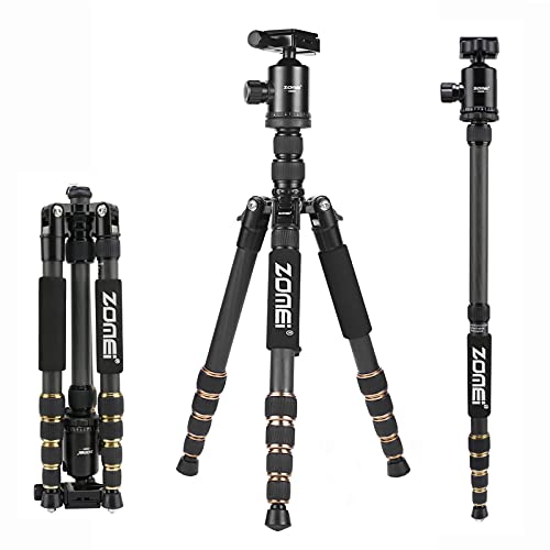 Tripé de Vídeo ZOMEI Z669C (Bola de Focalização) Zomei - Peças e acessórios para câmeras - fibra de carbono, 8 kg, 152 cm, 3 pernas