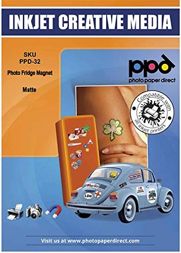 Ppd Inkjet A4 X 5 Folhas De Papel Fotográfico Magnético Mate Imã Photo Paper Direct - Papel de impressora e copiadora - papel fotográfico, magnético, mate, 5 folhas