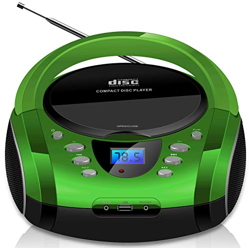Rádio BOOMBOX Golo Green (Verde - Digital - Pilhas e Corrente) Cyberlux - Áudio - rádio, boombox, golo green, verde, digital, pilhas