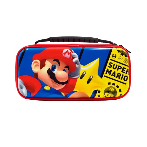 Capa Nintendo Switch HORI Vault 2.0 Mario Red Hori - Acessórios para console de jogo portátil - alta qualidade, licença oficial, resistente, fita de segurança