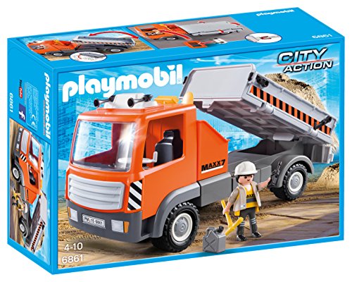 PLAYMOBIL City Action Camião de Contêineres PLAYMOBIL - Brinquedos - camião, contêineres, abatível, carregado, escavadora