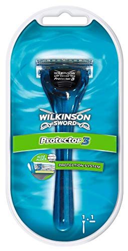 Lâmina de Barbear WILKINSON SWORD Protector gilete para homem Preto e Azul Wilkinson Sword - Lâminas e navalhas de barbear - protetor, homem, preto, azul