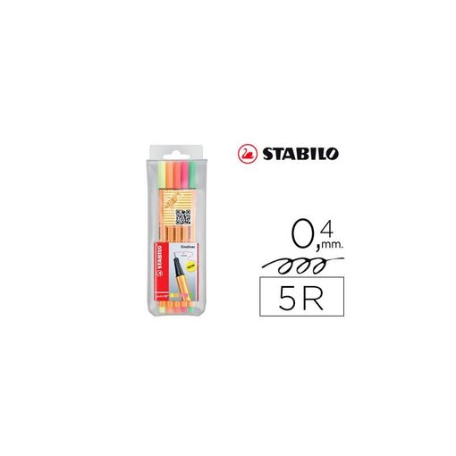 Caneta Fineliner STABILO Pen 88 Multicor (0.4 mm) Stabilo - Canetas - 0.4 mm, tinta à base de água, ponta metálica, tampa ventilada