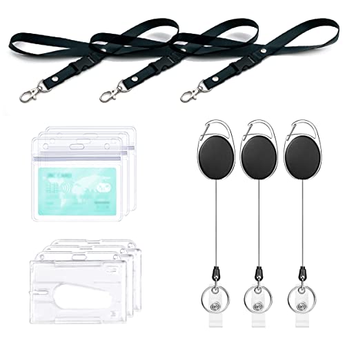 Porta Cordão Retrátil com Portarjetas 12 Peças PaiLeWei - Porta-crachás e porta-bilhetes - porta cordao, retrátil, portarjetas, 12 peças