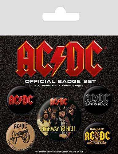 Póster Pyramid International Badge with logo AC/DC Pyramid International - Botões de alfinete - AC/DC, logo, high quality