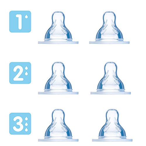 Conjunto de Tetinas MAM Nature (6 Un - Seda) MAM - Bicos e forros para mamadeiras de bebê - 6 unidades, seda, anticólicas, fácil de limpar