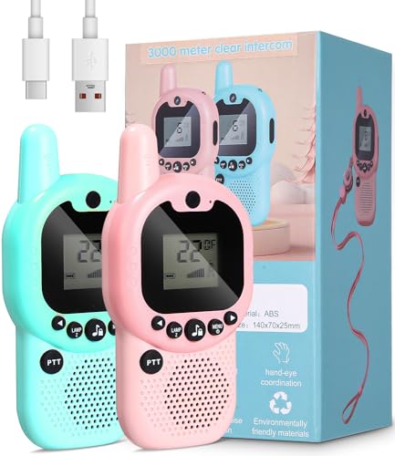 Walkie-talkies para Crianças VOX com Bateria Recarregável PERMUST - Telemóveis - walkie-talkies, crianças, vox, bateria recarregável, visor lcd, alarme