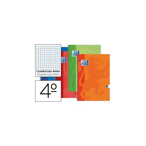 Caderno PAQ 5 Quadro de Dados 4º 80H 90G Oxford - Cadernos e bloco de notas - quadro de dados, 80h, 90g, capa resistente