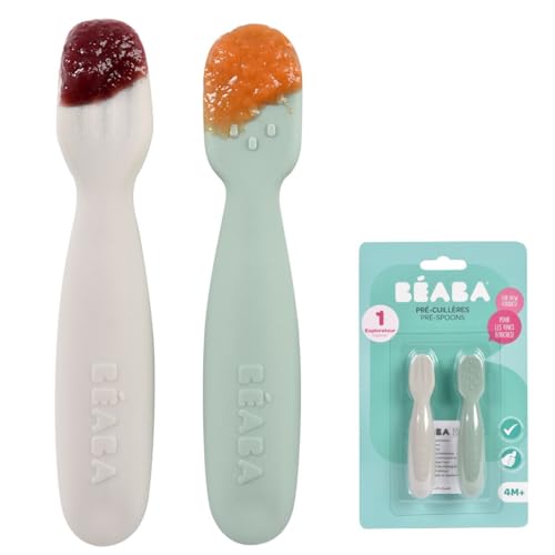 Conjunto de 2 Talheres BEABA Silicone (Idade Mínima: 4 meses) Beaba - Colheres - silicone, idade mínima 4 meses, conjunto