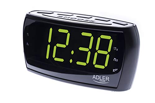 Rádio Despertador ADLER AD 1121 (Preto - Digital - Alarme Duplo) Adler - Radios - preto, digital, alarme duplo