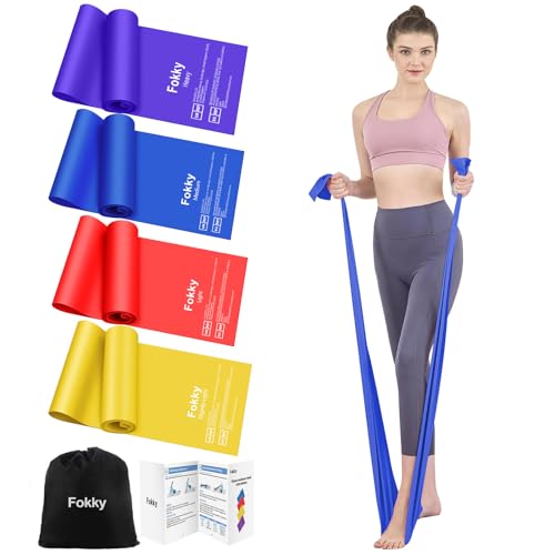 Faixa Elástica FOKKY com 4 Níveis de Resistência (Preto - 40x1.5cm) Fokky - Bandas de exercício - elástica, resistência, 4 níveis, preto