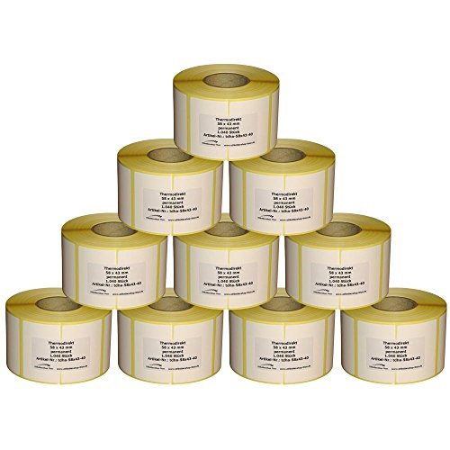 Etiquetas Térmicas BIZERBA 10400 (58x43mm) Etikettenshop Thon - Etiquetas e tags - termorresistente, 58x43mm, 1040 por rolo