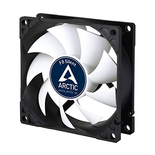 Arctic F8 Silent Pasta de computador Ventoinha Arctic - Peças de refrigeração de sistema de computador - 8 cm, 1200 rpm, 15,1 m³/h, 12 v