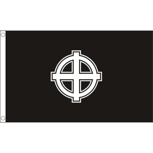 BANDERA DE LA CRUZ CELTA (NEGRO) 3FT X 2FT RetailZone - Sinalização - bandeira, cruceta celta, preto