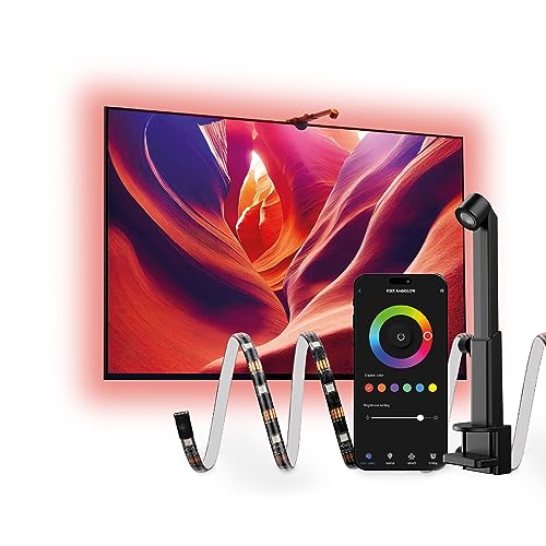 Fita de LED Ksix AmbiGlow (55'' - 75'' - Preto) Ksix - Luminárias Decorativas - 55-75, preto, bluetooth, sensor de movimento
