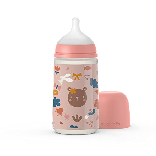 Biberão Suavinex 270 Ml Fluxo Médio Rosa Suavinex - Biberões - biberão, suavinex, fluxo médio, rosa