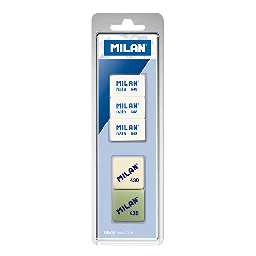 Pack 10 Unidades de Lápis de Cor MILAN 648 Milan - Borrachas - 10 unidades, goma de borracha, apagar linhas, não abrasivo