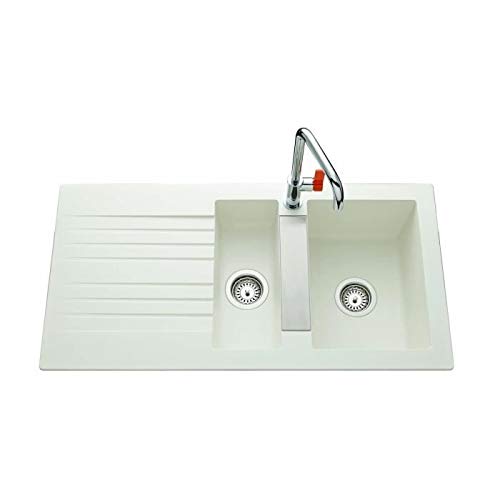 Ewia EWIE-0012-01 Estante de Cozinha Branco EWI - Pias de cozinha e utilidade - branco, plástico, 15 kg, 100x50x30.5 cm
