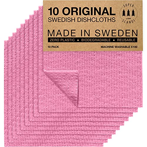Toalha de Cozinha SUPERSCANDI (Algodão - Rosa) SUPERSCANDI - Panos de cozinha - algodão, rosa