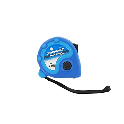 Fita de Medição SILVERLINE 868770 (Azul - Poliéster) Silverline - Fitas métricas - azul, poliéster, 5m, leve