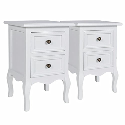 Armário de Dormir VIDAXL com 2 Gavetas (Branco - MDF) vidaXL - Conjuntos de móveis - armario, dormir, vidaxl, gaveta, branco, MDF