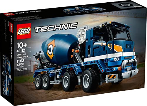 LEGO Technic - Camião de Cimentação (Idade Mínima: 7) LEGO - Brinquedos - LEGO Technic, caminão de cimentação, 8 rodas, motor móvel, rocha de cimento, idade mínima 7