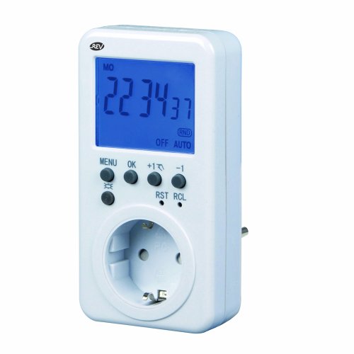 Temporizador Eléctrico Rev 0025500103 | Branco (Electricidade e Domótica) REV - Tomadas e soquetes de energia - tempo duração, alarme, lcd, botões