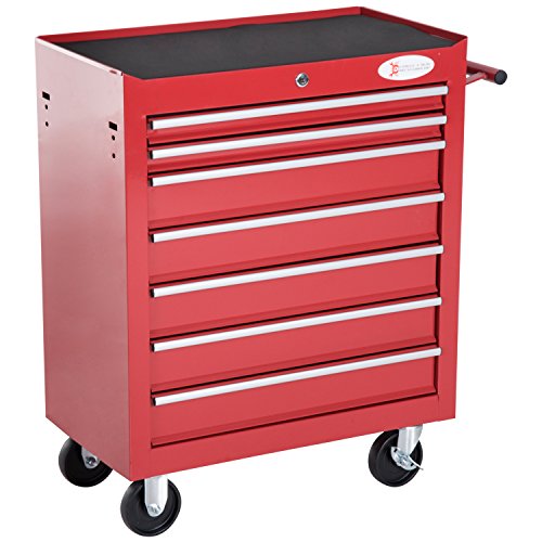 Carretel de Ferramentas DURHAND com Rodas e Aço Vermelho DURHAND - Armários e baús de ferramentas - rodas, aço vermelho