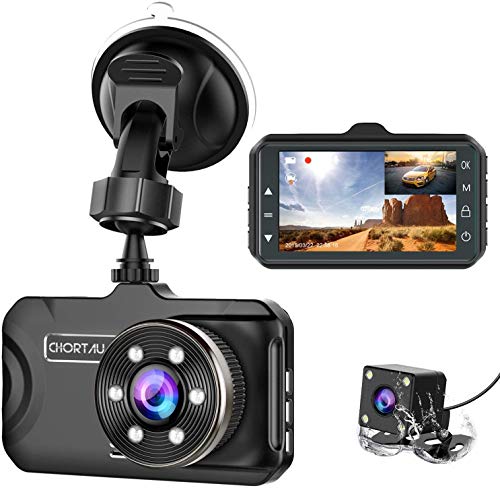 Dashcam CHORTAU Full Hd 1080P 2 Caméras Frontal e Traseira CHORTAU - Câmeras - full hd, 1080p, 2 cameras, frontal, traseira