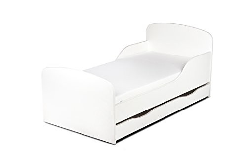 Berço de Madeira com Gaveta VASAGLE Branco Leomark - Camas e estruturas de cama - berço, madeira, gaveta, branco