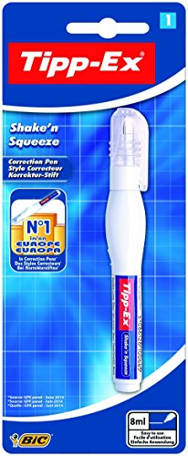 Tipp-Ex Shake 'n Squeeze 8 Ml Corretor de Erros Tipp-Ex - Correção de fluídos, canetas e fitas - corretor líquido, caneta metálica, aplicação controlada