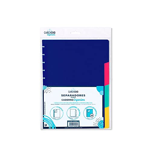Separador de Encadernação INGENIOX PP Intense (A4 - 3 Un) Carchivo - Banho e corpo - a4, 3 unidades, preto, 210 x 297 x 1 mm