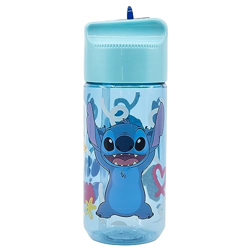 Garrafa Reutilizável DISNEY Stitch (430 ml) Stor - Garrafas de água - reutilizável, 430 ml, plástico, disney