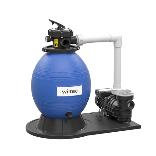 Filtro para Piscinas WILTEC 550W (Capacidade: 38 L) WilTec - Bombas de irrigação, reforço e sistemas de aspersão - 38 l, 1,3 m, 550 W, 18 000 l/h