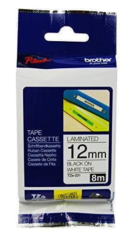Fita para Etiquetadora BROTHER TZe-N231 Preto Brother - Fitas de etiquetas e recargas - preto, 12 mm, 1,2 cm