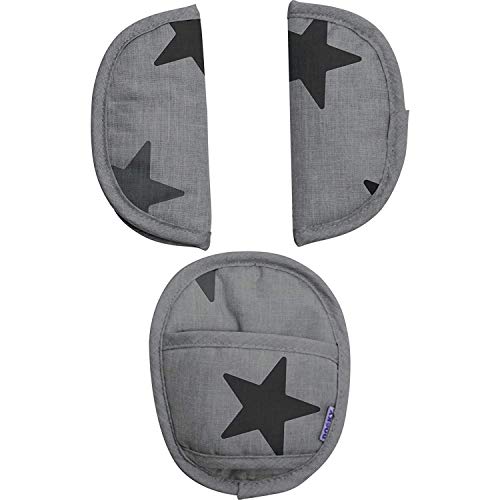 Protector de Cinturón Dooky Estrellas Gris 4907 - Acessórios para cadeirinhas de bebê - protetor, cinturão, estrelas, gris