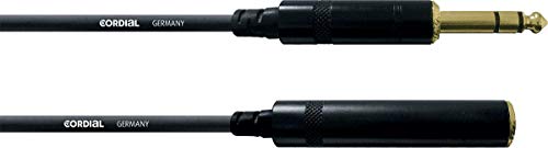 Cabo de Áudio CORDIAL (Jack 6.3mm - 3 m - Preto) Cordial - Cabos de áudio e vídeo - jack 6.3mm, 3m, preto