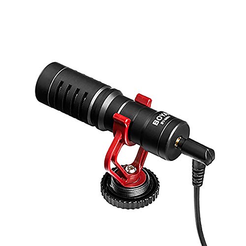 Microfone BOYA BY-MM1 (Preto - 10 mCable - Jack 3.5mm) Boya - Áudio - preto, 10 m cable, jack 3.5mm