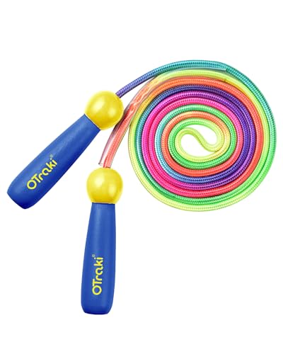 Trampolim Infantil OTRAKI Rainbow (Multicolor - 70 x 40 cm) OTraki - Cordas de saltar - corda ajustável, cores, 3 anos, 70x40 cm