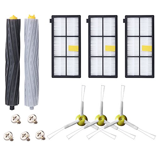 Kit de Acessórios ABC LIFE para iRobot Roomba ABC life - Acessórios de aspirador - 3 cepillos, 2 filtros HEPA, 5 parafusos