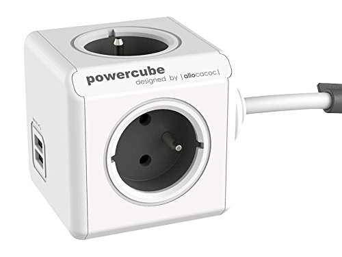 Extensão Elétrica ALLOCACOC PowerCube Extended USB E (FR) Allocacoc - Fios e cabos elétricos - 4 tomadas, 2 usb, 3 metros